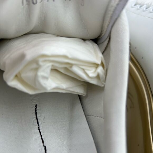 Men’s Alexander McQueen chunky white gold leather sneakers size 41 made in Italy - Picture 9 of 9